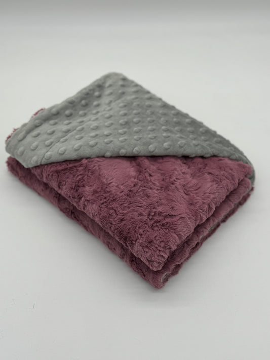 Wild Rose & Silver Baby Blanket