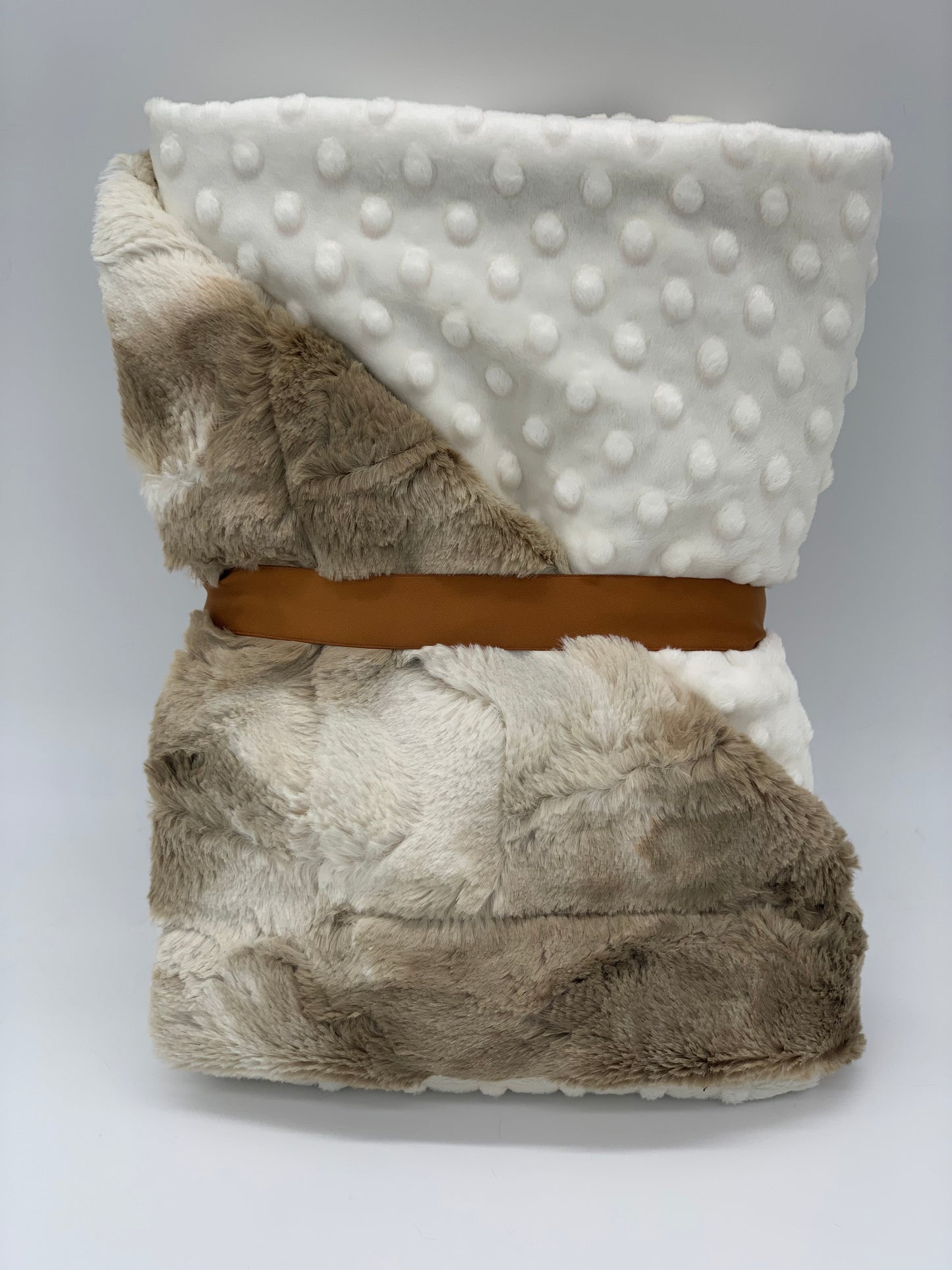 Cocoa mocha & Ivory Baby Blanket