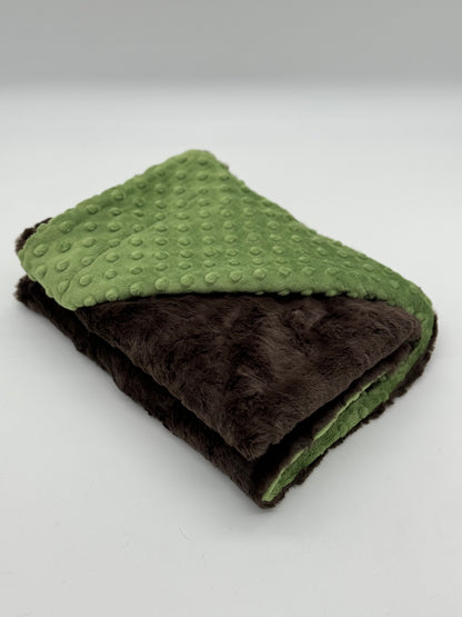 Chocolate & Olive Baby Blanket