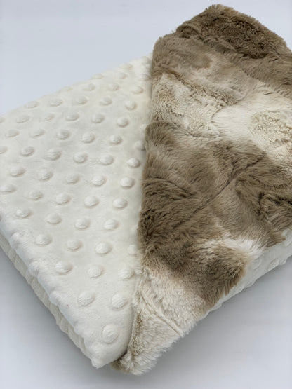 Cocoa mocha & Ivory Baby Blanket