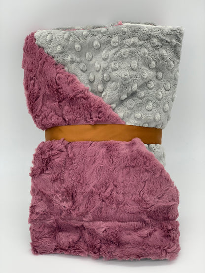 Wild Rose & Silver Baby Blanket