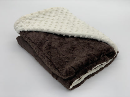 Chocolate & Ivory Baby Blanket