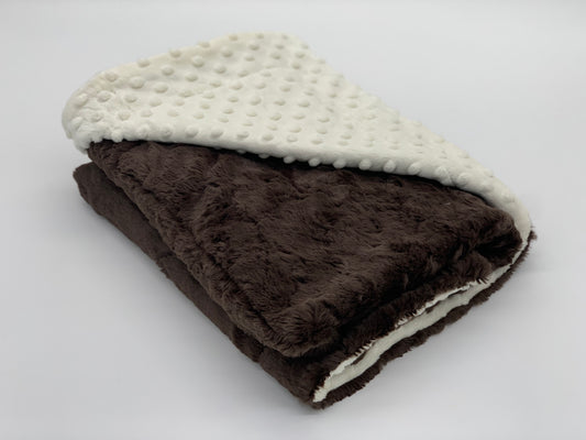 Chocolate & Ivory Baby Blanket