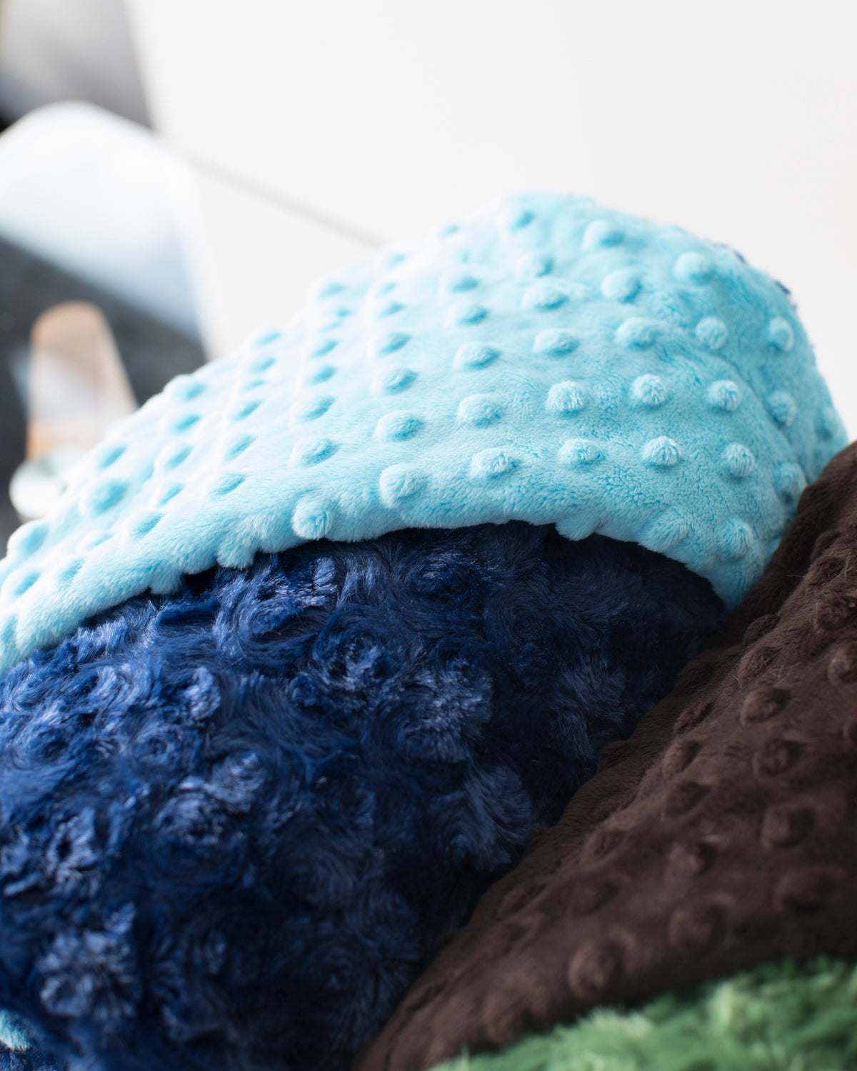 Midnight Blue & Turquoise Baby Blanket