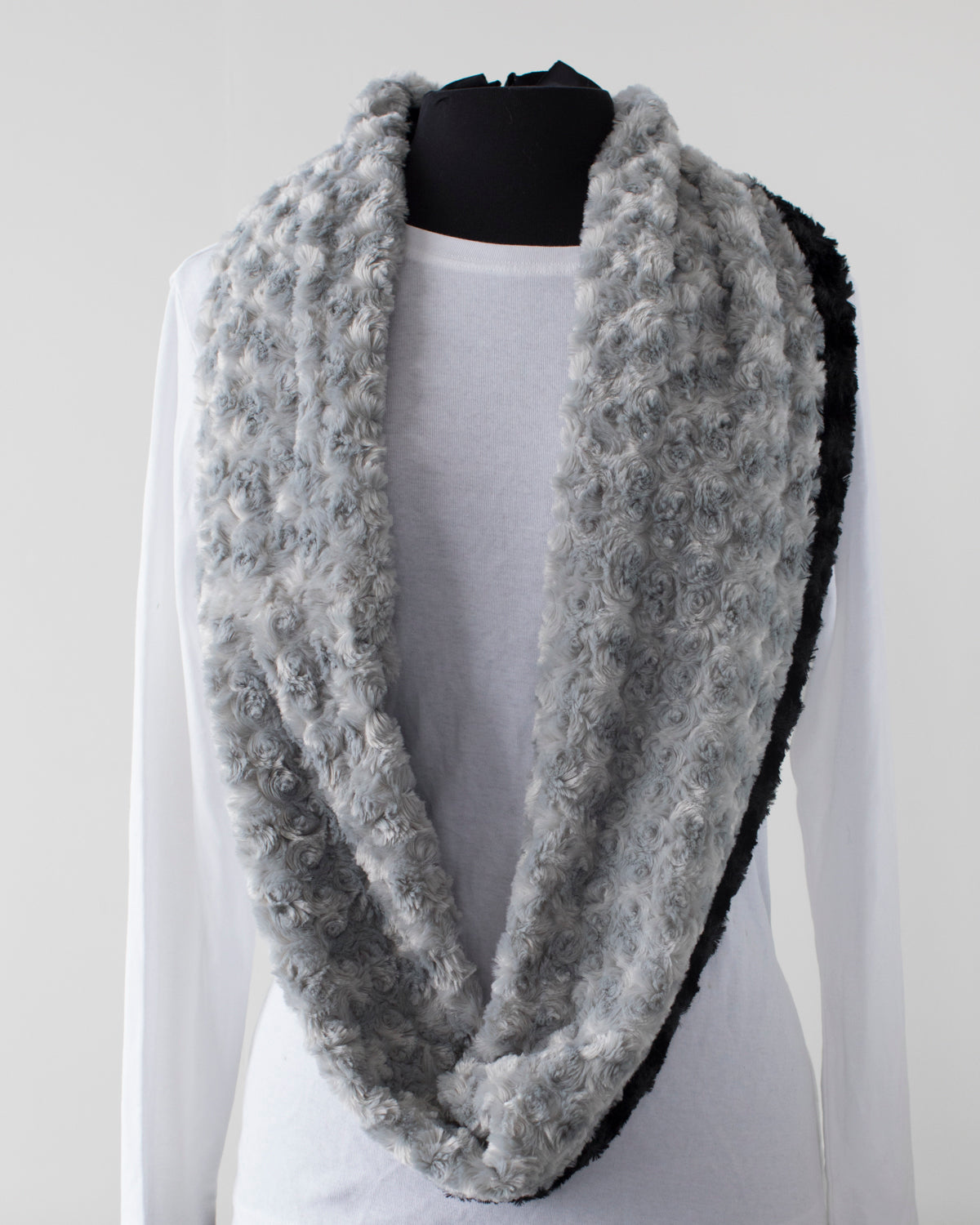 Black & Silver Infinity Scarf