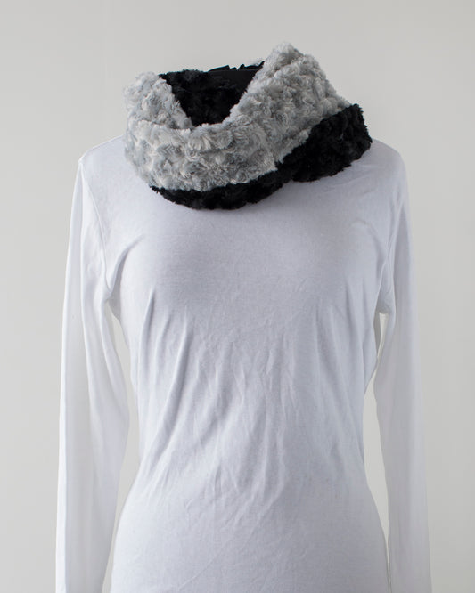 Black & Silver Infinity Scarf