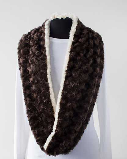 Chocolate & Cream Infinity Scarf