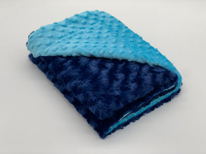 Midnight Blue & Turquoise Baby Blanket