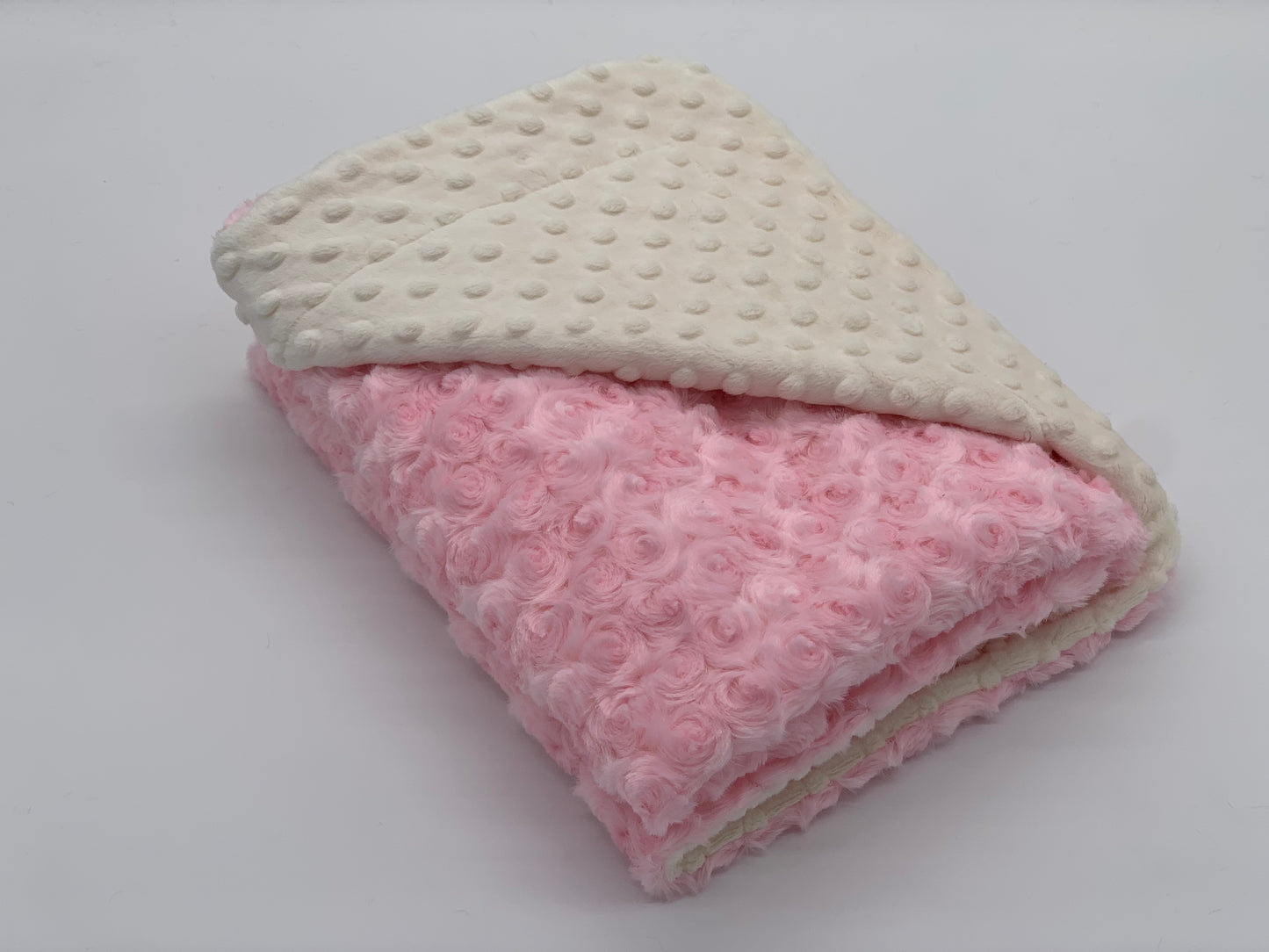 Light Pink & Ivory Baby Blanket