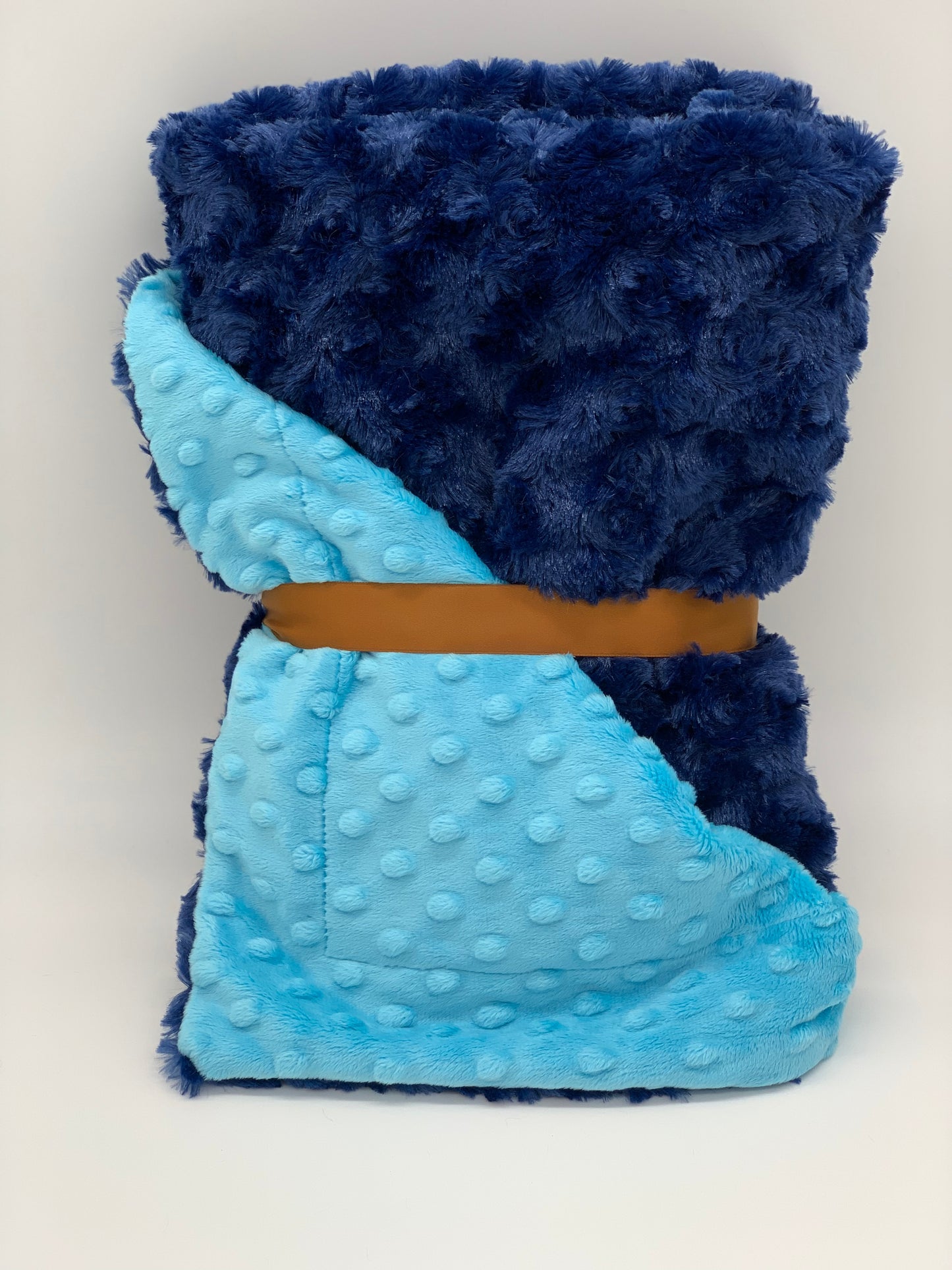 Midnight Blue & Turquoise Baby Blanket