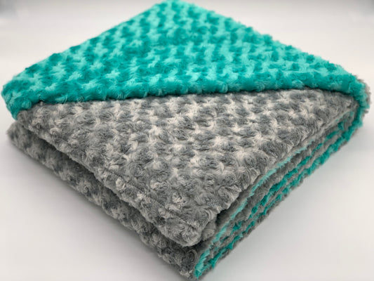 Rose Silver & Teal Blanket