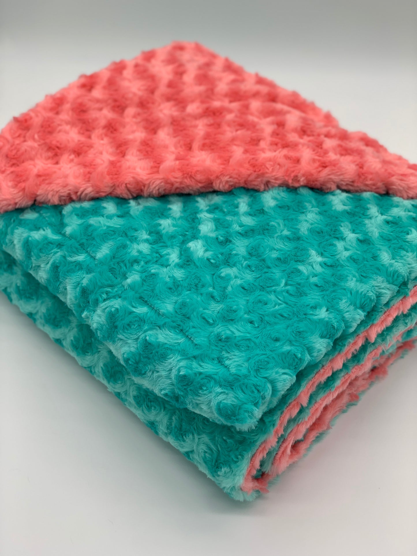 Rose Teal & Coral Blanket