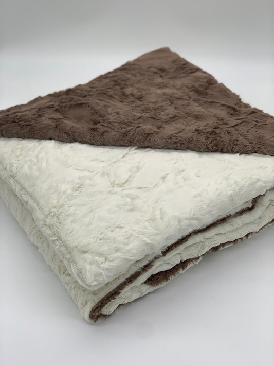 Marble Cocoa & Ivory Blanket